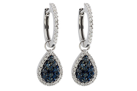 G223-18044: EARR .50 BLUE DIA .95 TW