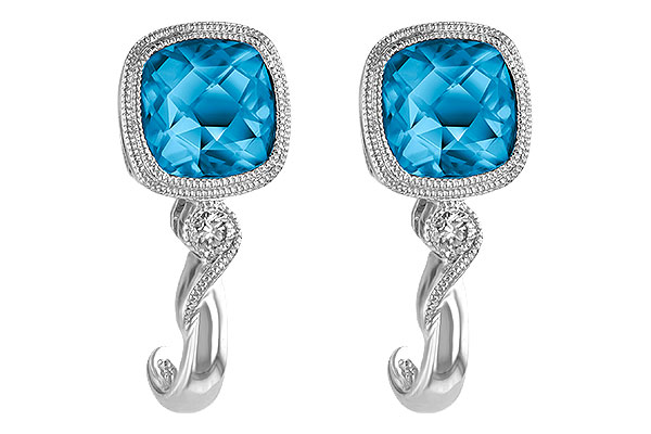 G224-07181: EARR 2.10 BLUE TOPAZ 2.14 TGW