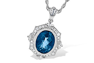 G226-80744: NECK 3.00 LONDON BLUE TOPAZ 3.16 TGW