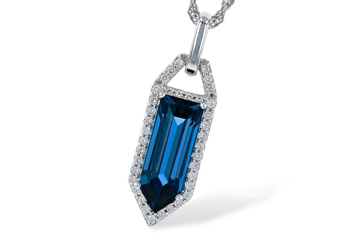 G309-48008: NECK 2.95 LONDON BLUE TOPAZ 3.12 TGW
