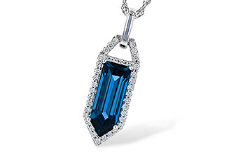G309-48008: NECK 2.95 LONDON BLUE TOPAZ 3.12 TGW