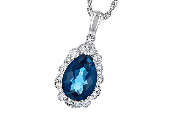 G309-52626: NECK 2.25 LONDON BLUE TOPAZ 2.40 TGW (10x7 PS)