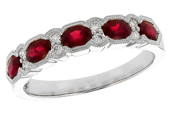 G310-42590: LDS WED RG .88 TW RUBY 1.00 TGW (4x3MM RUBY)