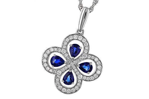 G311-29863: NECKLACE .68 SAPPHIRE TW .96 TGW