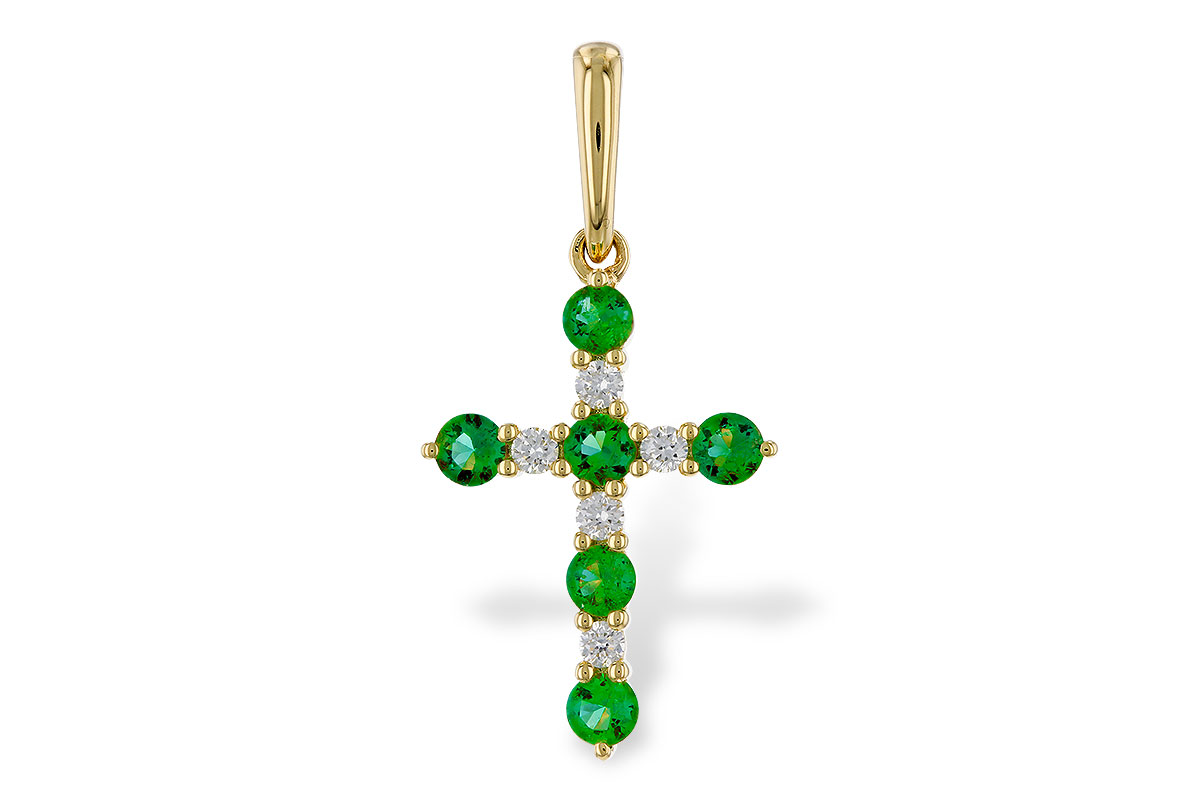 G311-29872: PENDANT .27 TW EMERALD .35 TGW