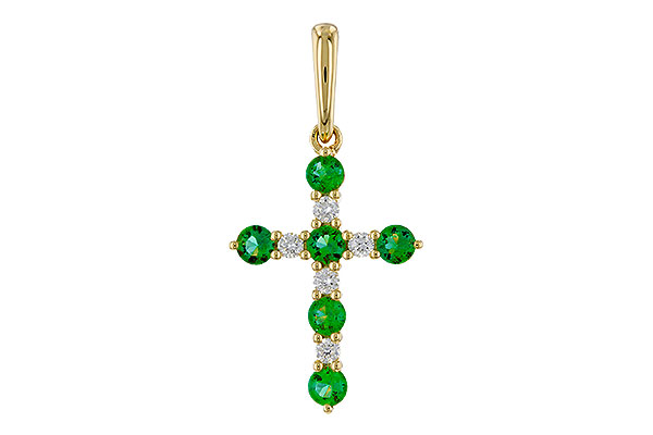 G311-29872: PENDANT .27 TW EMERALD .35 TGW