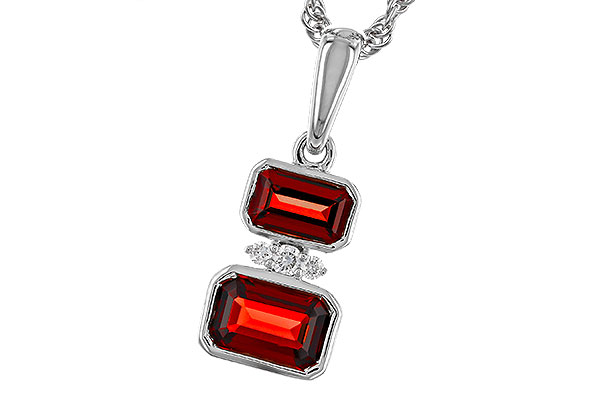 G311-29881: NECK .98 TW GARNET 1.01 TGW