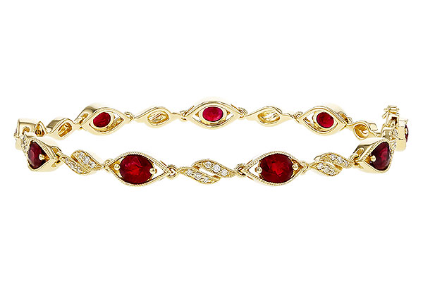 G311-29908: BRACELET 3.68 RUBY 3.92 TGW (7")