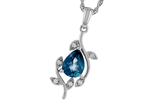 G311-31699: NECK 1.20 LONDON BLUE TOPAZ 1.25 TGW (8x6MM LBT)