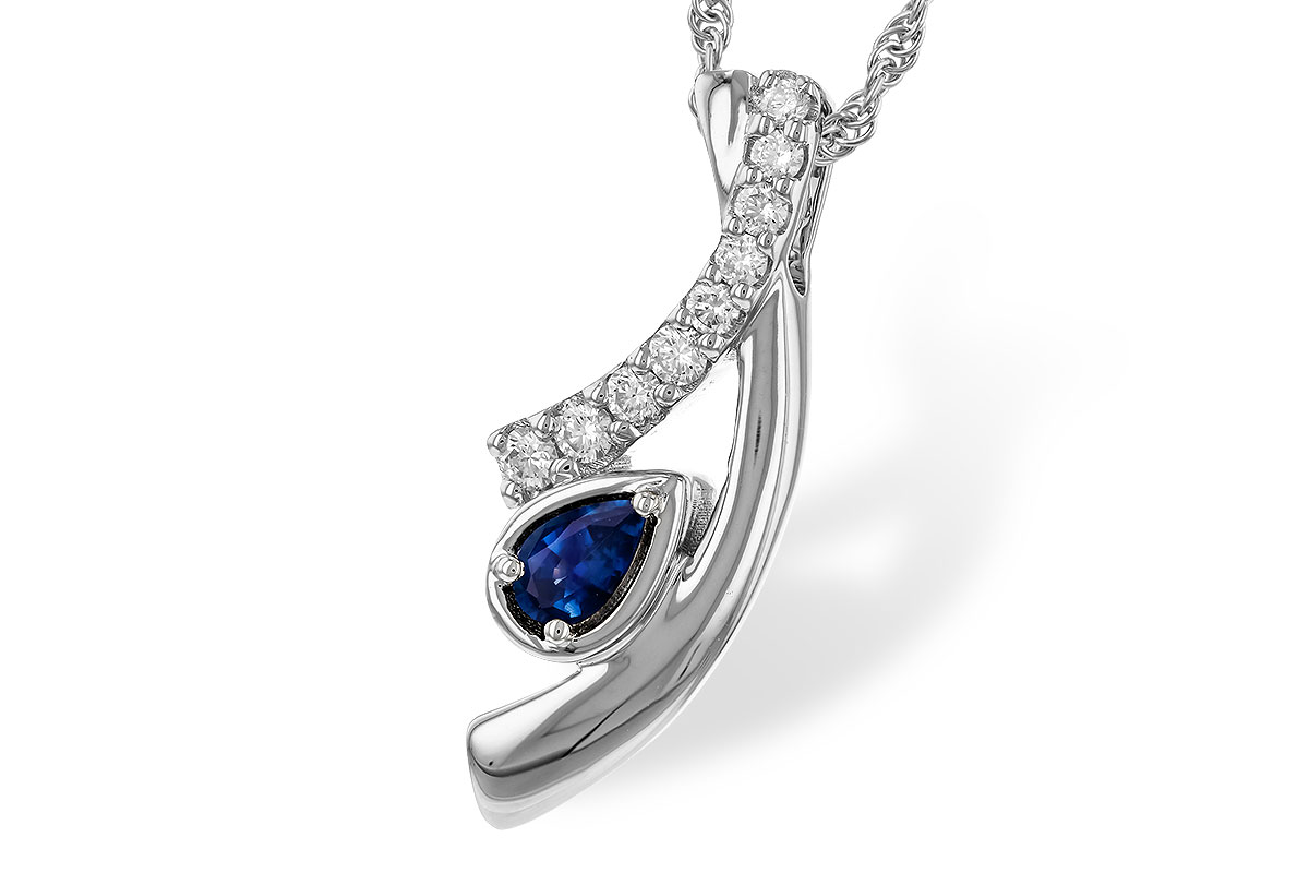 G311-33463: NECKLACE .23 SAPP .40 TGW (5x3 SAPP)