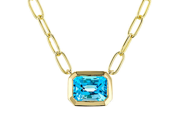 G311-33535: NECKLACE 1.20 SWISS BLUE TOPAZ (18")