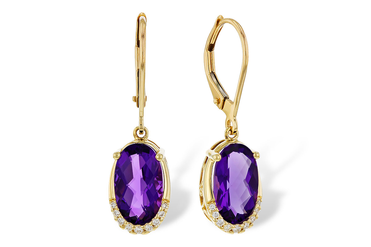 G311-35363: EARRINGS 2.70 TW AMETHYST 2.78 TGW (10x6MM OV)