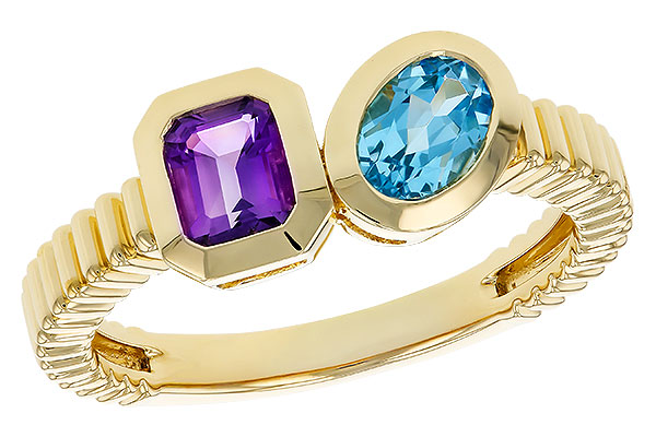 G311-36208: LDS RG .82 TW SEMI-PRECIOUS (AMY,SWISS BT)