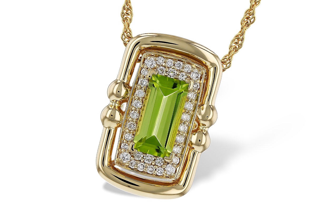 G311-36217: NECKLACE .72 PERIDOT .84 TGW (8x4MM PER)