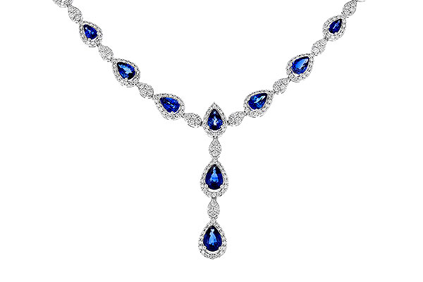G311-36235: NECKLACE 4.82 TW SAPPHIRE 7.02 TGW (17")