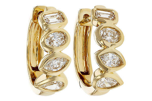 G312-18917: EARRINGS .68 TW FANCY CUT DIAS