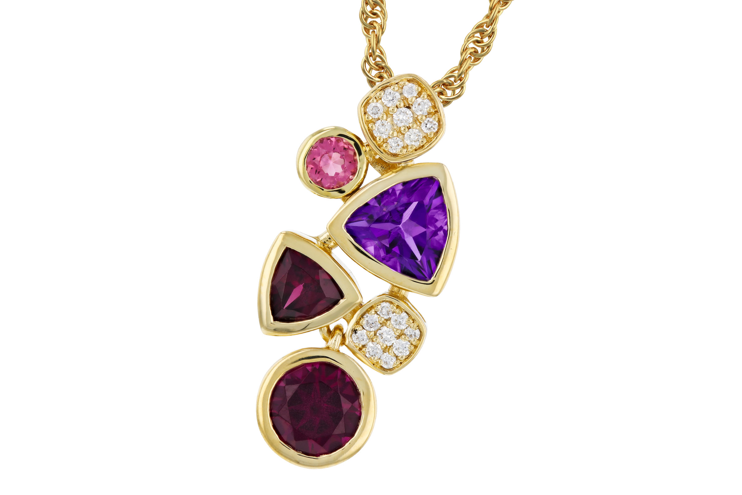 G312-20799: NECKLACE 1.34 SEMI-PREC (AM,RHO,PT) 1.40 TGW