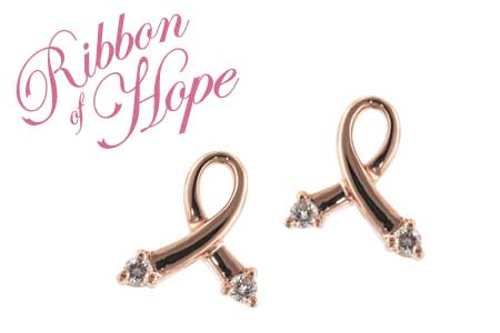H036-81690: PINK GOLD EARRINGS .07 TW