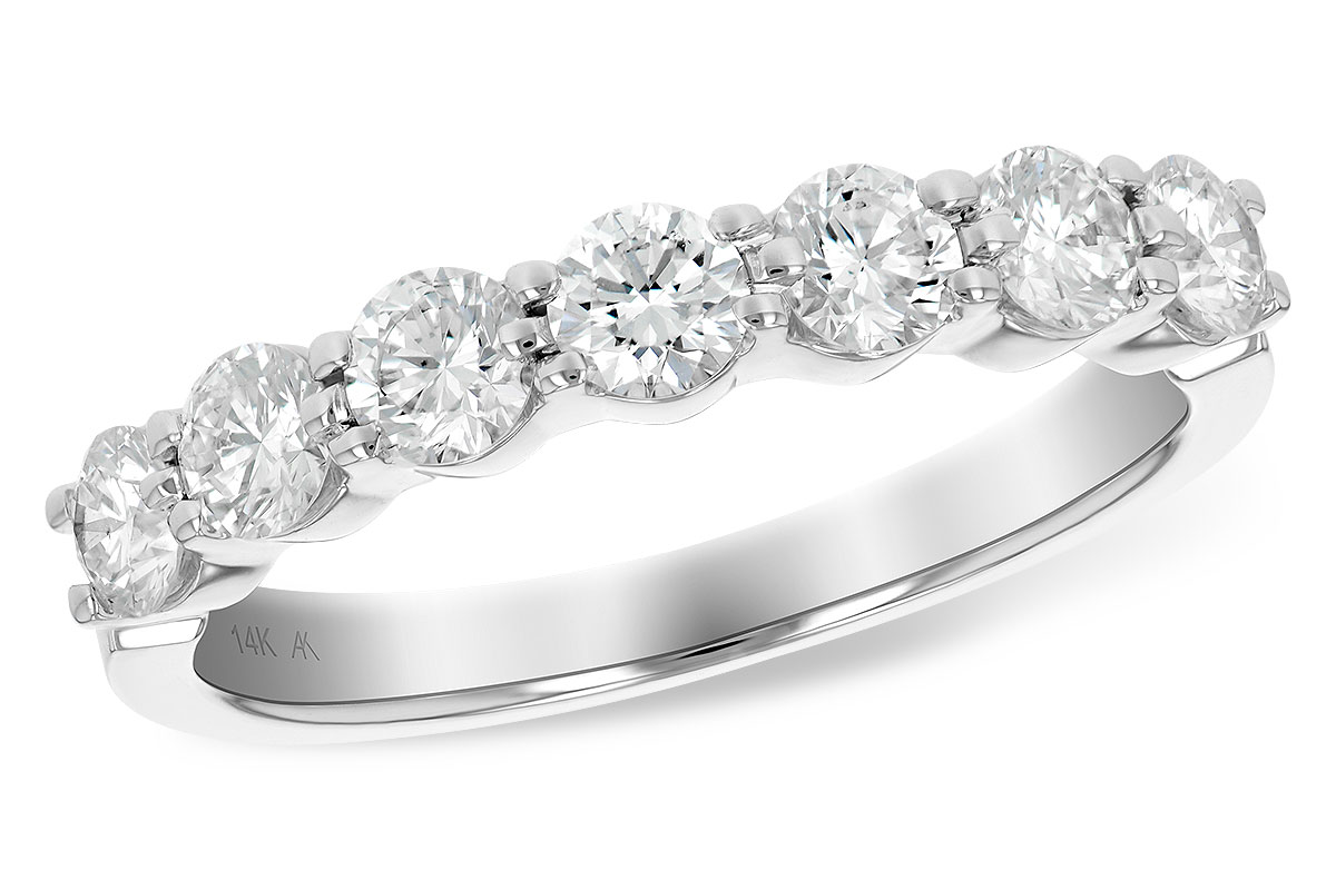 H129-51717: LDS DIA WED RG 1.00 TW (7 STONES)