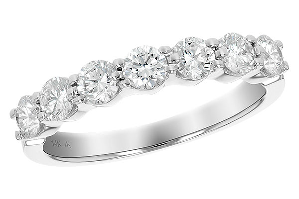H129-51717: LDS DIA WED RG 1.00 TW (7 STONES)
