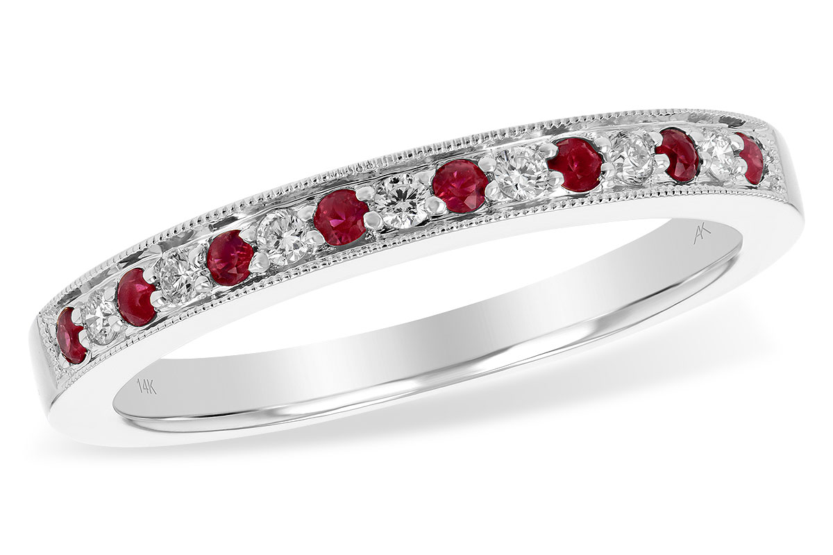 H220-42572: LDS WED RG .12 RUBY .21 TGW