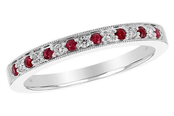 H220-42572: LDS WED RG .12 RUBY .21 TGW