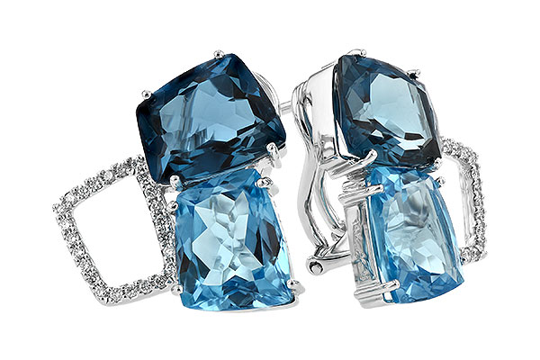 H224-94453: EARR 10.80 BLUE TOPAZ 11.00 TGW