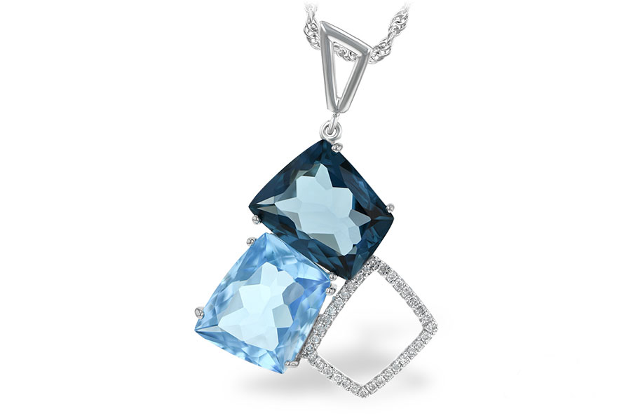 H224-98035: NECK 10.60 BLUE TOPAZ 10.73 TGW
