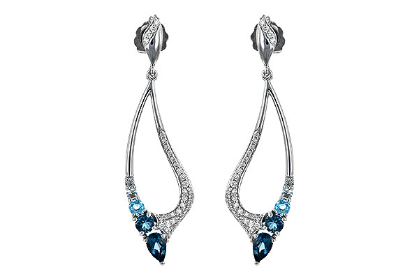 H225-88926: EARR .98 BLUE TOPAZ 1.25 TGW
