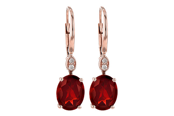 H226-81653: EARR 3.45 TW GARNET 3.50 TGW (9x7MM GAR)