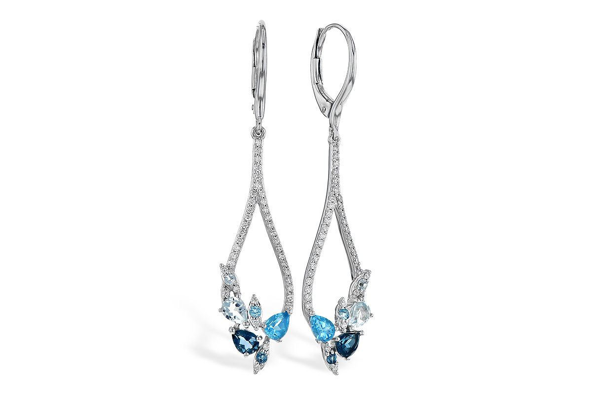 H309-49881: EARR 1.08 BLUE TOPAZ 1.35 TGW