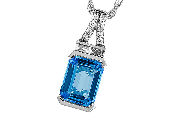 H310-43490: NECK 2.64 LONDON BLUE TOPAZ 2.80 TGW (9x7MM BT)