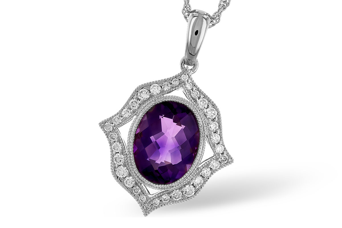 H310-43526: NECKLACE 1.52 AMETHYST 1.70 TGW (9x7 MM AMY)