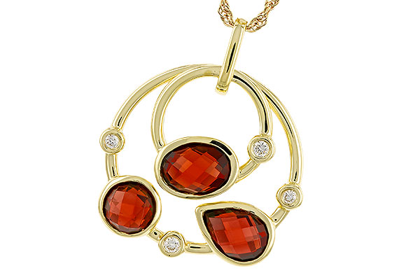 H311-28017: NECKLACE 2.88 GARNET 2.94 TGW