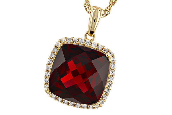 H311-30790: NECKLACE 9.26 GARNET 9.51 TGW (12MM CU)