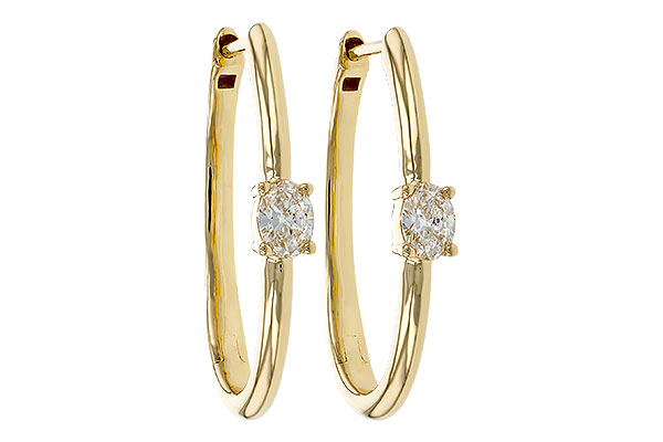 H311-31653: EARRINGS .47 TW OVAL DIAMONDS