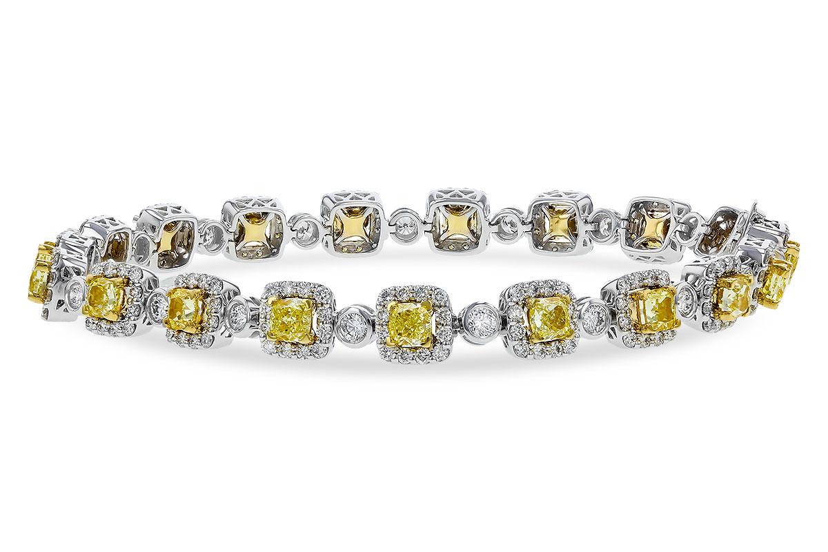 H311-31690: BRACELET 4.37 FANCY YELLOW DIAS 7.12 TW (7")