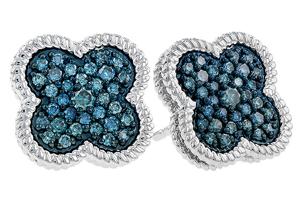 H311-32626: EARRINGS .50 TW BLUE DIAS