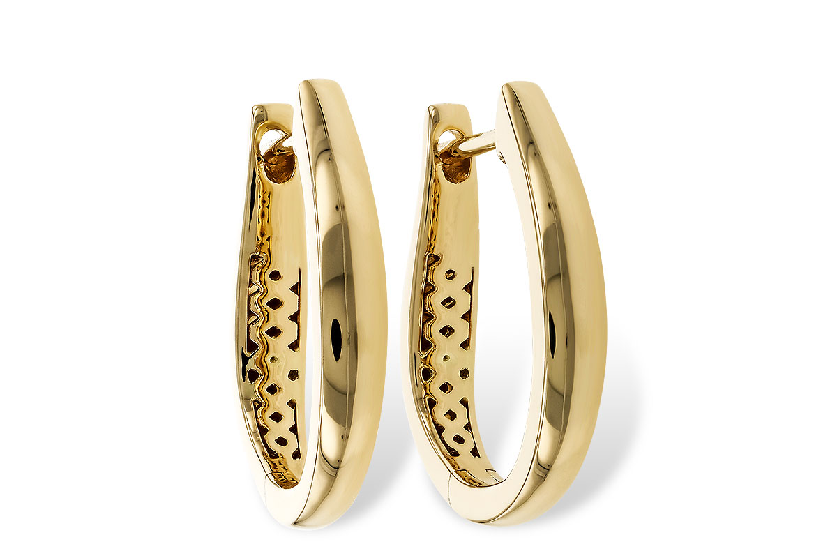 H311-33535: GOLD EARRINGS (17MM)