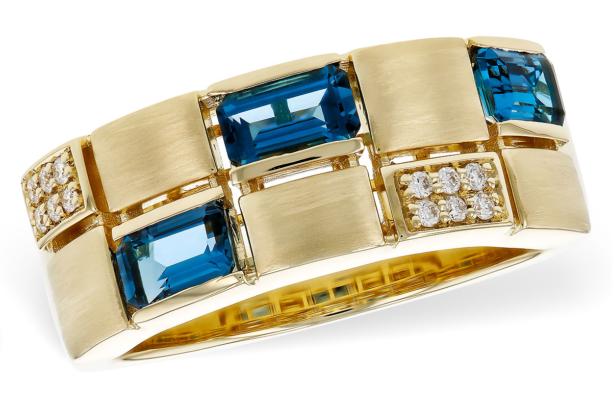 H311-34435: LDS RG .94 LONDON BLUE TOPAZ 1.00 TGW