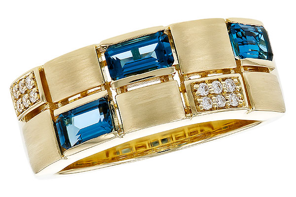 H311-34435: LDS RG .94 LONDON BLUE TOPAZ 1.00 TGW