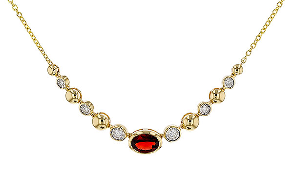 H311-35308: NECKLACE .88 GARNET 1.00 TGW (17")