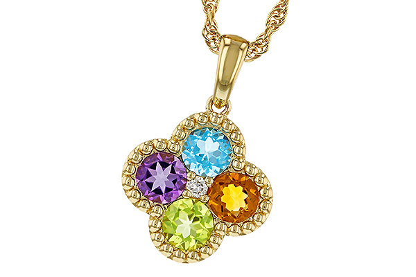 H311-36235: NECKLACE 1.26 SEMI-PREC (AMY,BT,CIT,PER) 1.29 TGW
