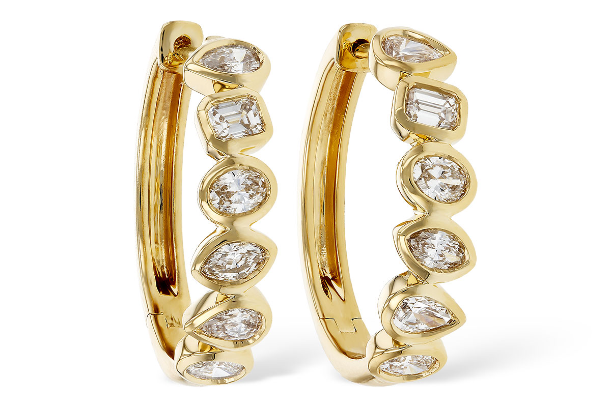 H312-18917: EARRINGS 1.10 TW FANCY CUT DIAS