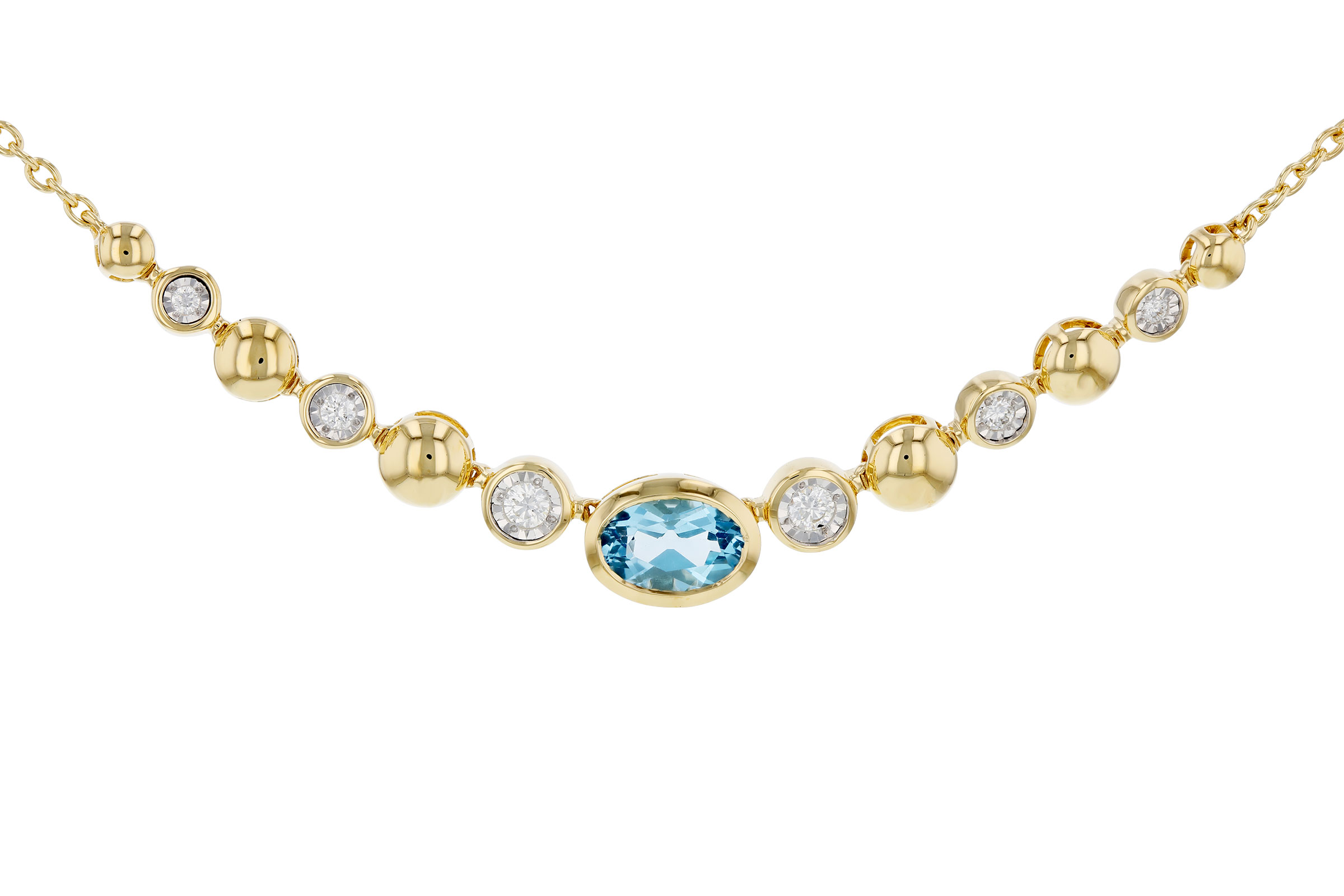 H312-19881: NECKLACE .83 SWISS BLUE TOPAZ .95 TGW (17")