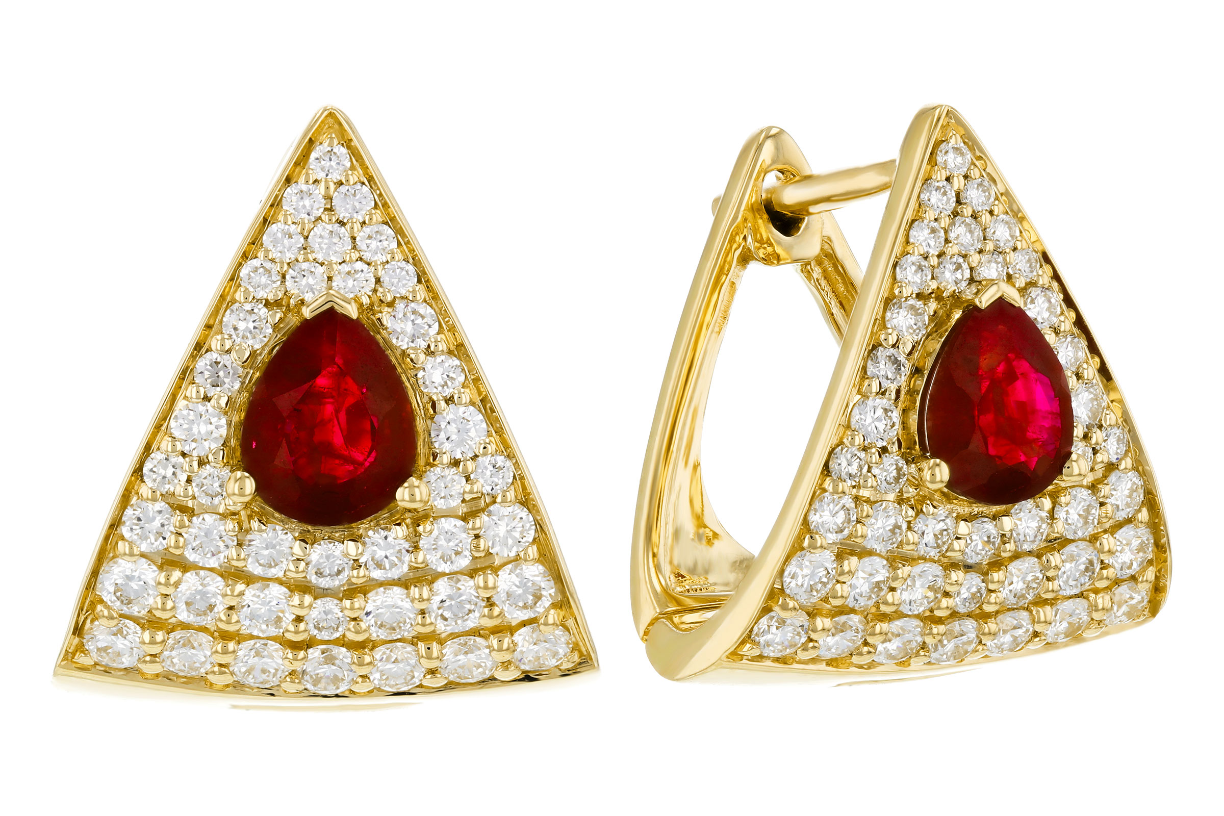 H312-20799: EARRINGS .63 TW RUBY 1.18 TGW (5x4MM RU)