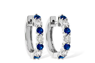 K037-67117: EARRINGS .64 SAPP 1.05 TGW