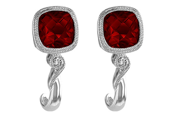 K220-44444: EARRINGS 2.36 GARNET 2.40 TGW
