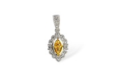 K223-16190: PENDANT .07 YELLOW SAPP .22 TGW