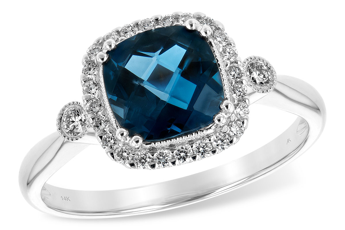 K225-83481: LDS RG 1.62 LONDON BLUE TOPAZ 1.78 TGW (7MM LBT)